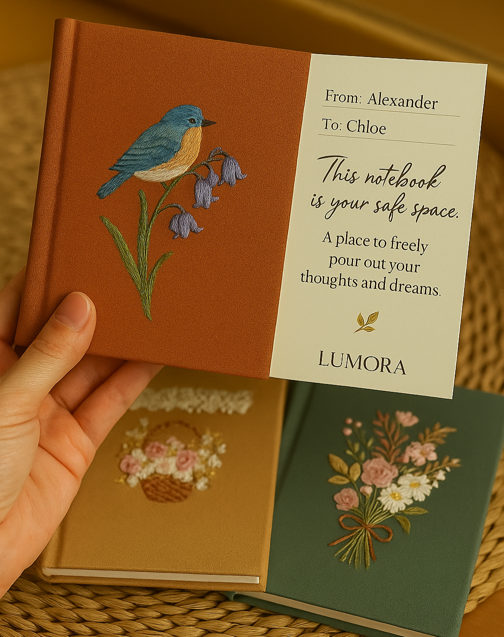 Special Hand-embroidered notebook